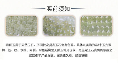 Hetian Olive Jade Bracelet - Bamboo Knot Adjustable Charm