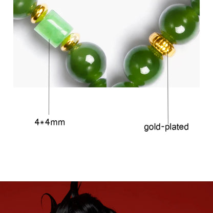 Hotan Jasper & Sterling Silver Hand-String Bracelet for Women