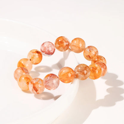 天然花朵水晶多彩手链｜单圈弹力幸运护身饰品