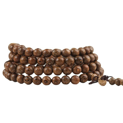 Old Seasoned Chicken Wing Wooden Buddha Prayer Beads Pieces Wind Men And Women Bracelet Holding Gift  Wooden jewelry