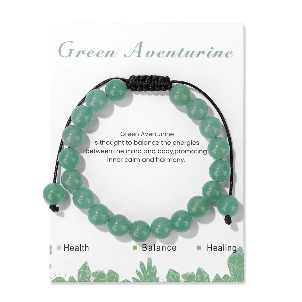 Green Aventurine Reiki Healing Bead Bracelet Unisex