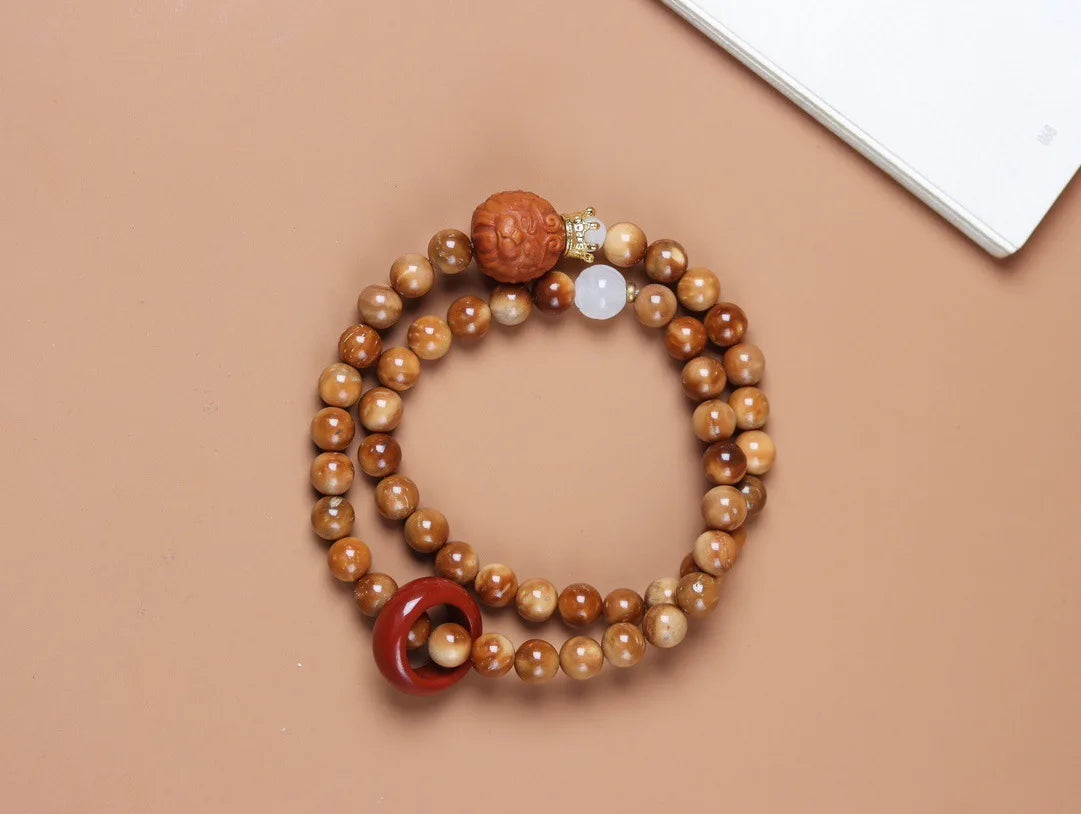 Gobi Bodhi Pearl Prayer Bracelet Desert Talisman