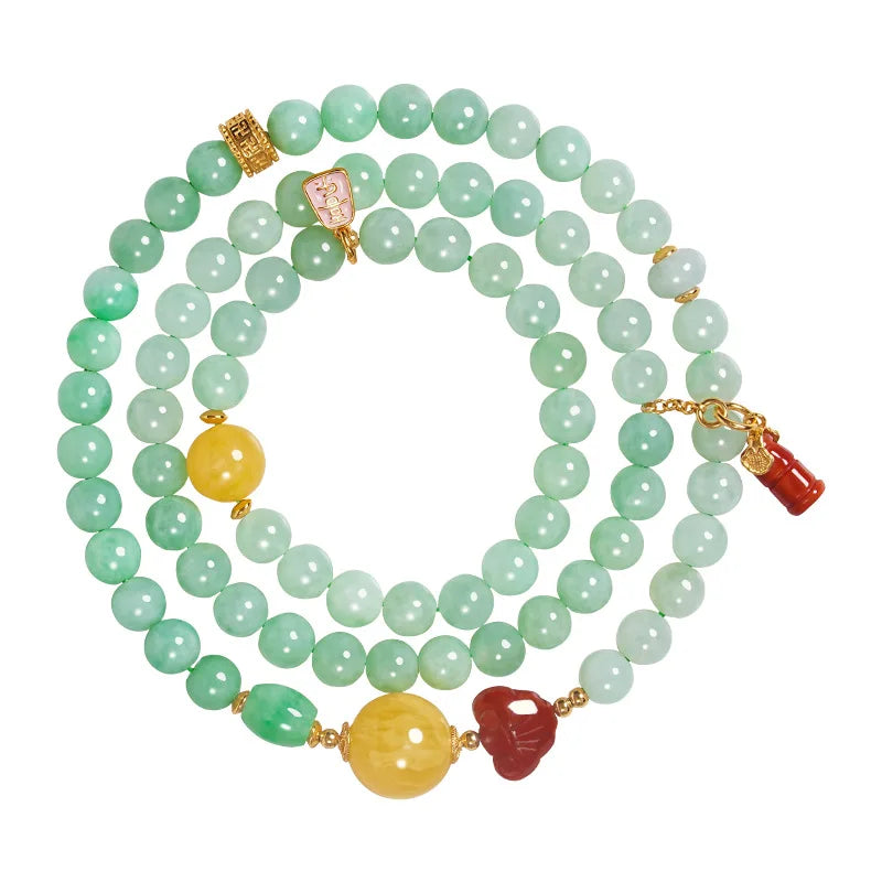 Natural Type A Jadeite Bracelet For Women High-End Chinese-Style And Retro Design  Necklace Or Bracelet Wear Support Wholesale
