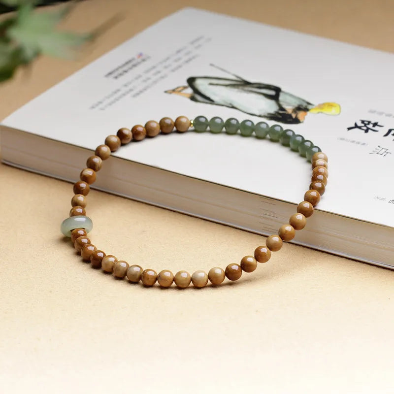 Hotan Jade 8mm Double-Layer Buddhist Bracelet｜Feng Shui Amulet