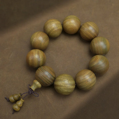 Green Buddha Sandalwood Bracelet — Ethnic Feng Shui Charm