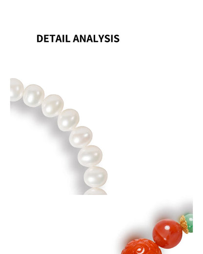 White Natural Freshwater Pearl Strand Bracelet｜Feng Shui Elegance