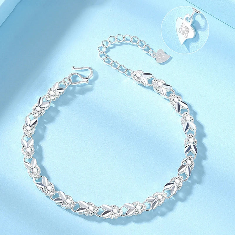 Silver-White Zodiac Rabbit Bracelet for Women - Hetian Jade