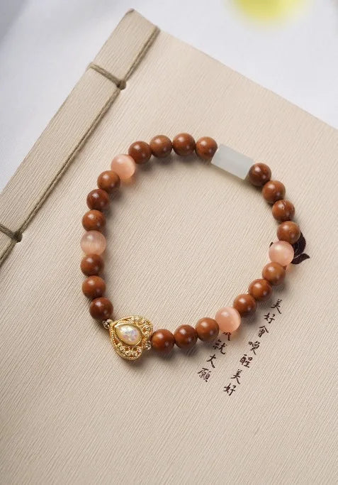 Ancient Bodhi Wood Bracelet — Single Circle DIY Lucky Beads