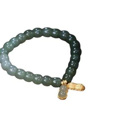 Natural Hetian Jade Buckle Bracelet — Amulet Blessing Jewelry