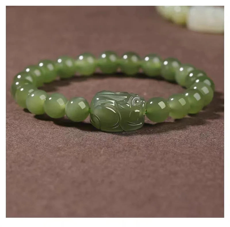 Hotan Blue Jade Couples Bracelet | Ethnic Brave Duo