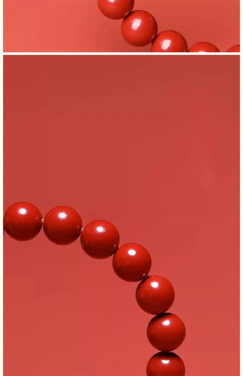 Cinnabar Ben Ming Nian Red-Rope Wealth Amulet Bracelet