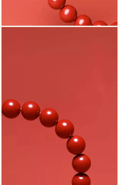 Cinnabar Ben Ming Nian Red-Rope Wealth Amulet Bracelet