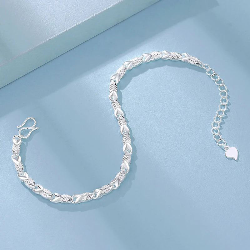 Sterling Silver Lucky Butterfly Bracelet — Vintage Feng Shui Charm