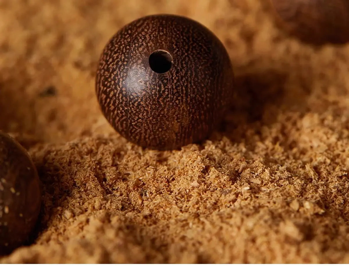 天然金丝楠木佛珠手串｜男女沉香木质念珠护身