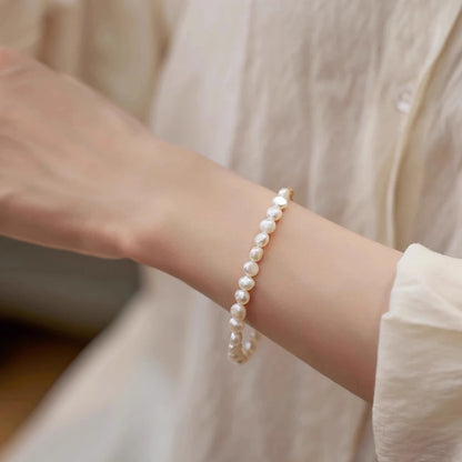 White Pearl & Hetian Jade Bracelet｜Wedding Gift Amulet