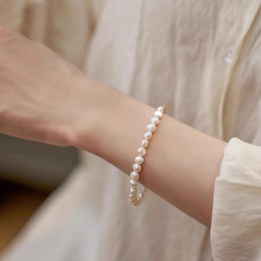 White Pearl & Hetian Jade Bracelet｜Wedding Gift Amulet