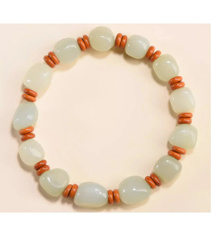 Hetian Jade Nephrite Lucky Ball Bracelet｜Couple Amulet Hand String