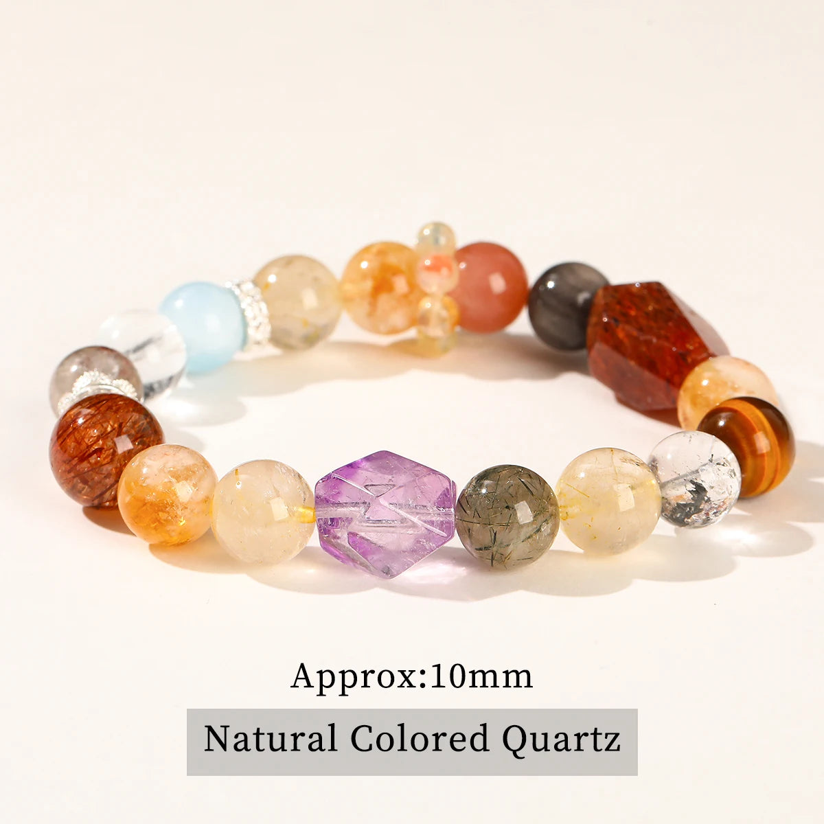 Rutilated Quartz Wealth & Luck Stretch Bracelet for Women