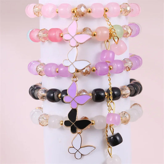 夏日蝴蝶晶珠转运手链｜清新护佑·少女夏季灵性饰品