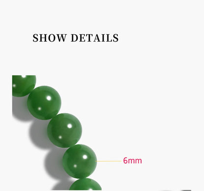 Hetian Jade Bead Bracelet | Tibetan Silver Minimalist
