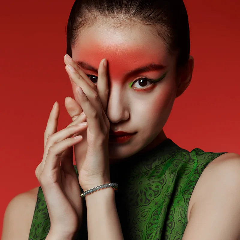 Green Translucent Bead Bracelet｜Light Luxury Party Gift