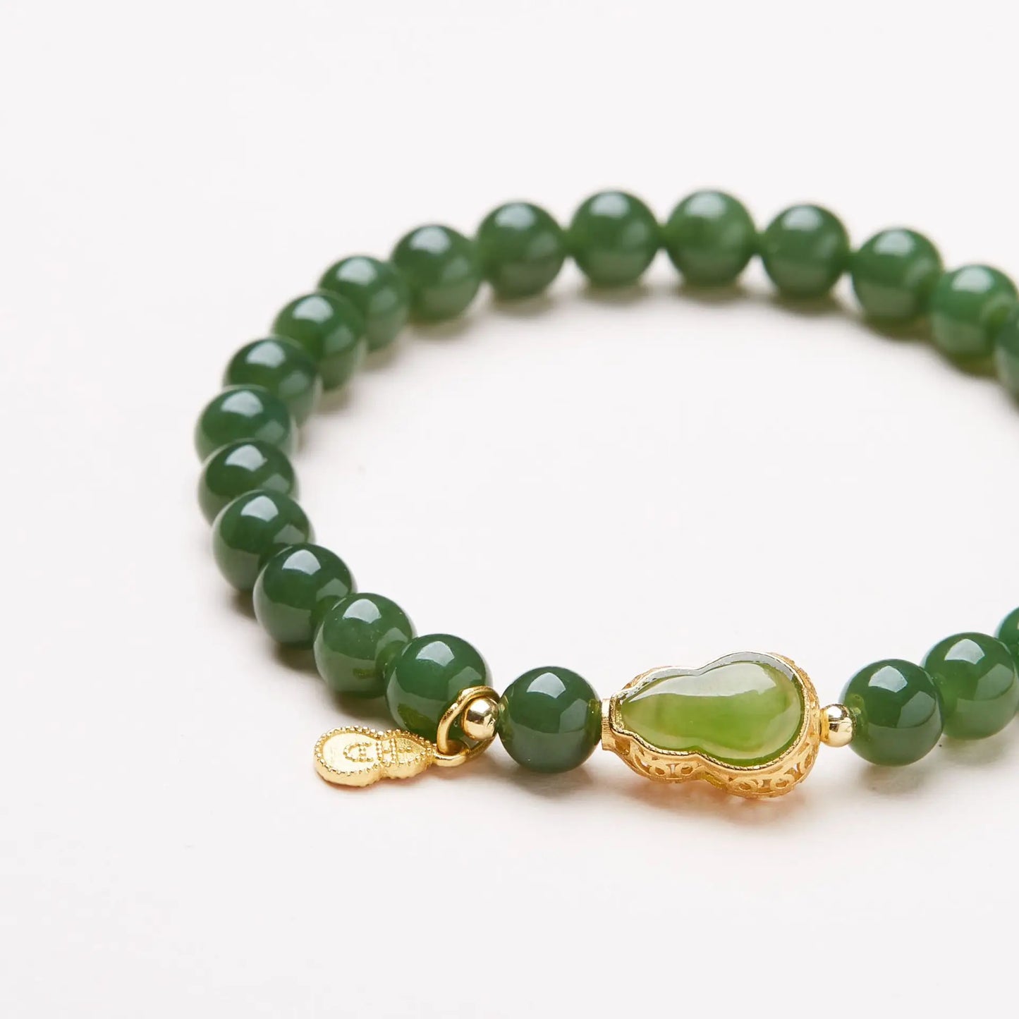 Hotan Green Jade Bracelet for Women｜Natural Lucky Bracelet