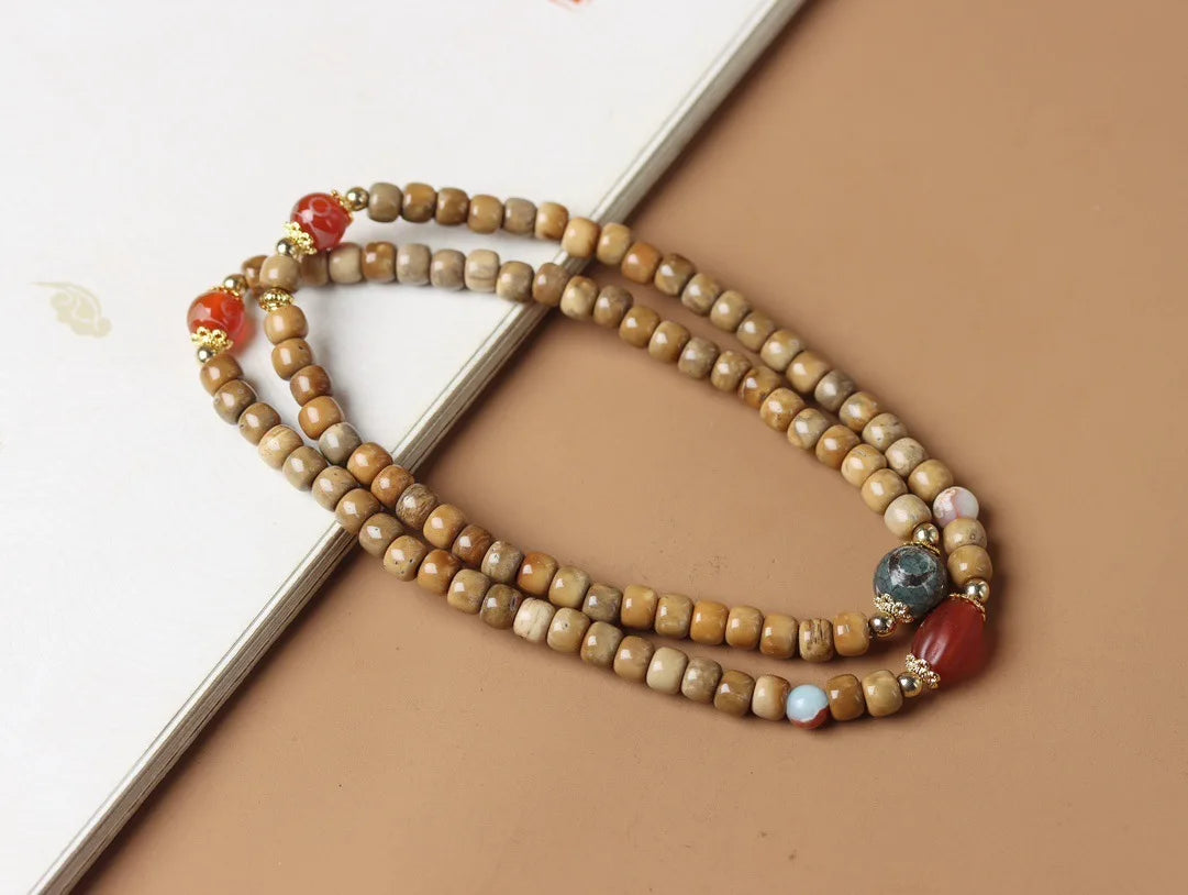 Gobi Bodhi Pearl Prayer Bracelet Desert Talisman