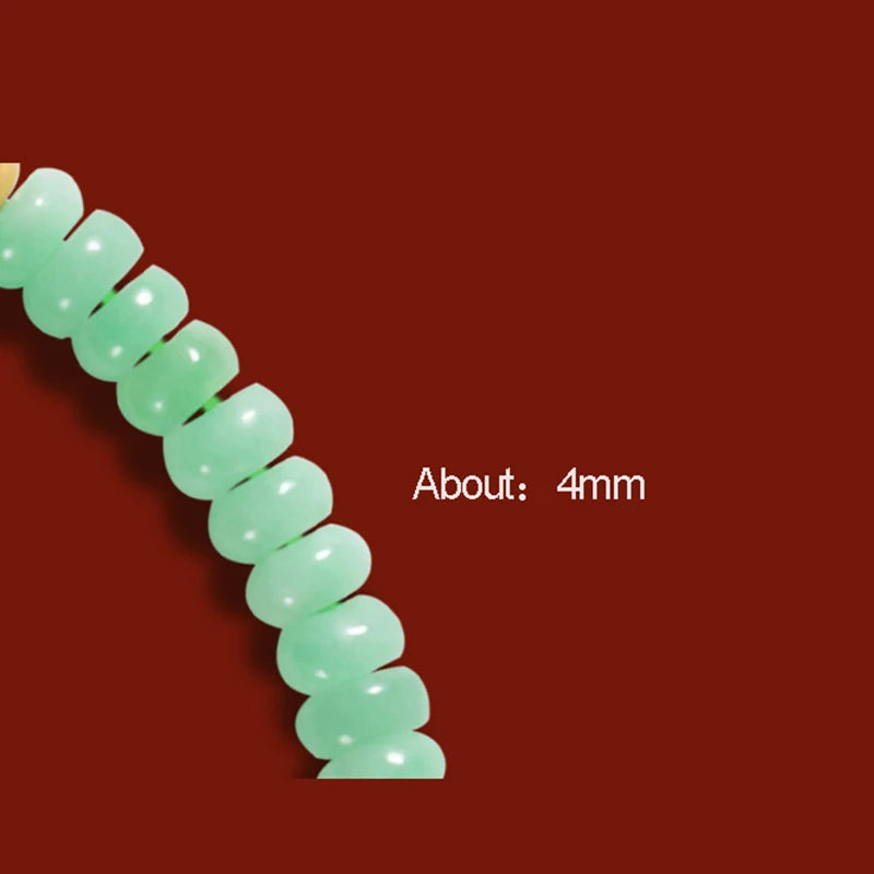 Hetian White Jade Abacus Bracelet — S925 Silver & 18K Gold