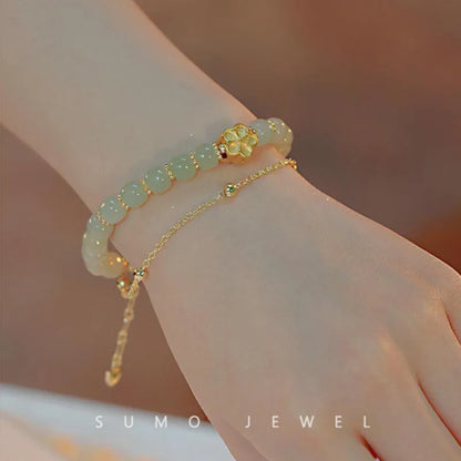 Lucky Hetian Jade Antique Bracelet – Auspicious Feminine Charm