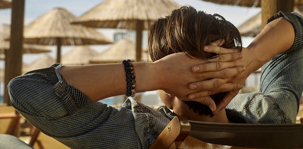 彩色虎眼护身手链｜男女情侣佛珠开运能量饰