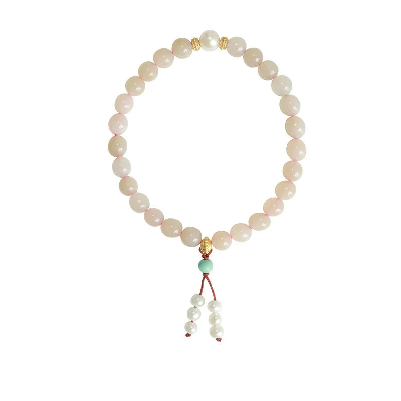 Pink Jadeite 6mm Bracelet｜Feng Shui Elegant Wrist Beads