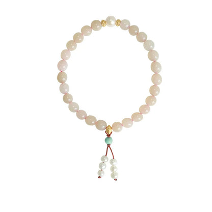 Pink Jadeite 6mm Bracelet｜Feng Shui Elegant Wrist Beads