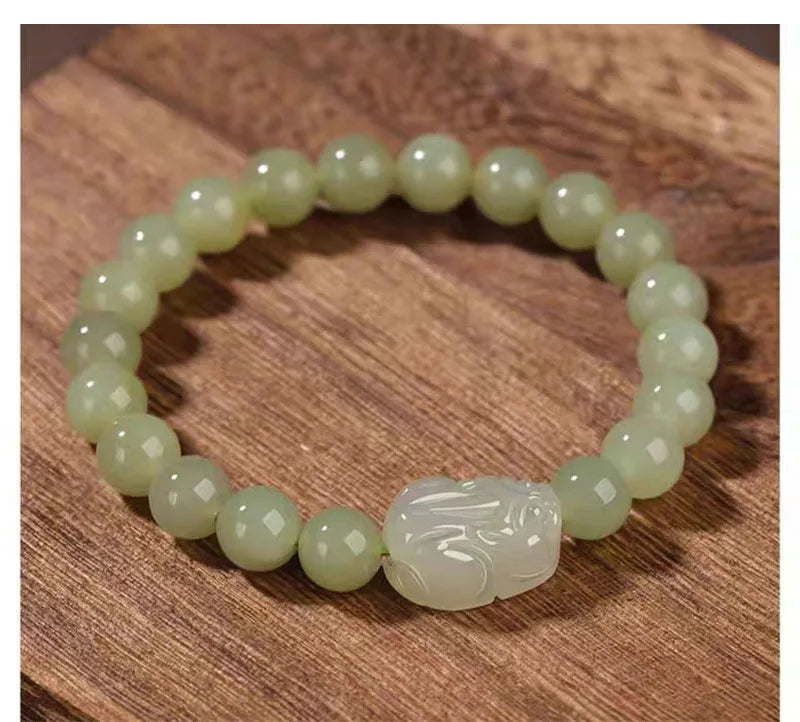 Hotan Blue Jade Couples Bracelet | Ethnic Brave Duo