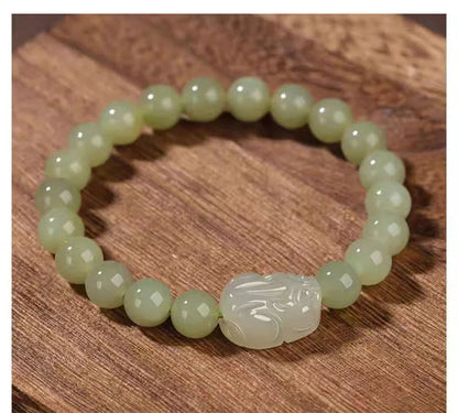 Hotan Blue Jade Couples Bracelet | Ethnic Brave Duo