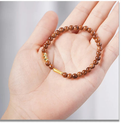 Ancient Bodhi Wood Bracelet — Single Circle DIY Lucky Beads
