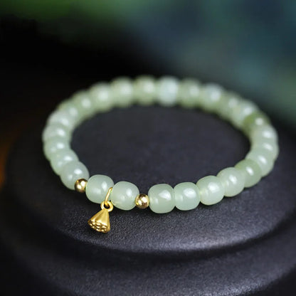 Hetian Jade 7×8mm DIY Bracelet — Feng Shui Amulet