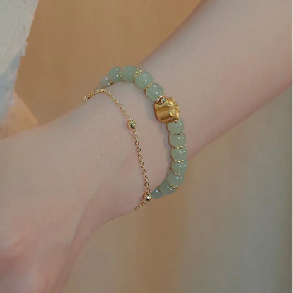 Lucky Hetian Jade Antique Bracelet – Auspicious Feminine Charm