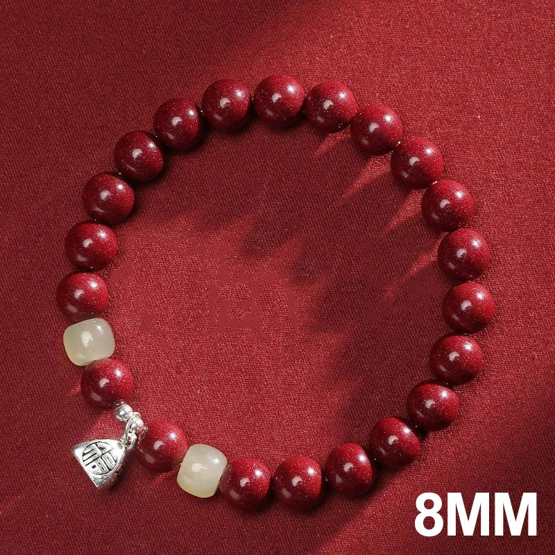 Cinnabar Ben Ming Nian Red-Rope Wealth Amulet Bracelet