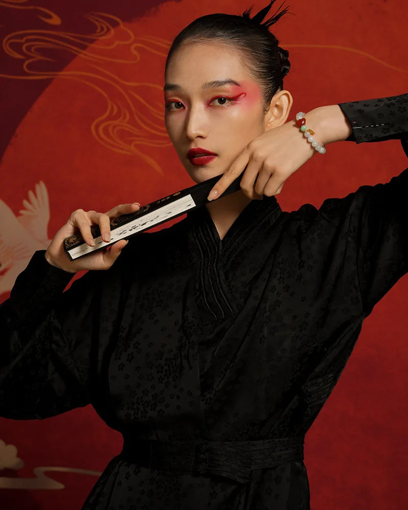 Light Purple Hetian Jade & Pearl Bracelet｜Elegant Continuous Hand String Gift