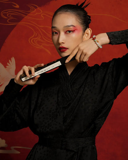 Light Purple Hetian Jade & Pearl Bracelet｜Elegant Continuous Hand String Gift