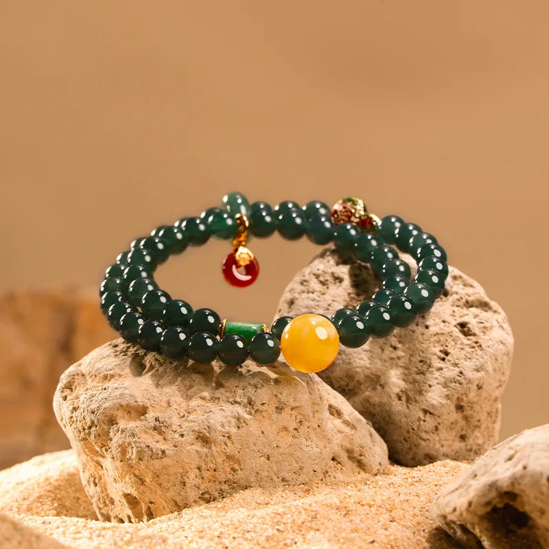Hetian Jade Peace Buckle Bracelet — Valentine's Light Gift