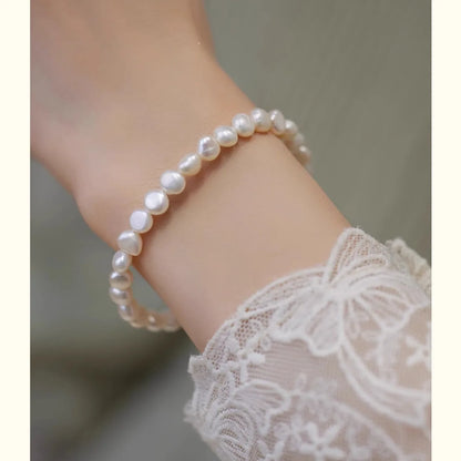 Natural Pearl & Hetian Jade Bracelet｜Wedding Feng Shui Charm