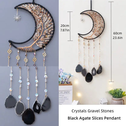 粉水晶生命之树捕光挂饰｜招爱转运能量水晶