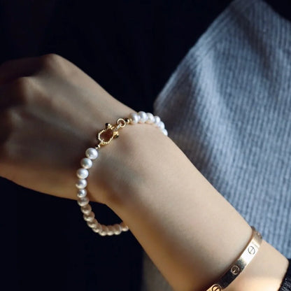 Freshwater Pearl 5-6mm Classic Beaded Bracelet — Grace & Luck