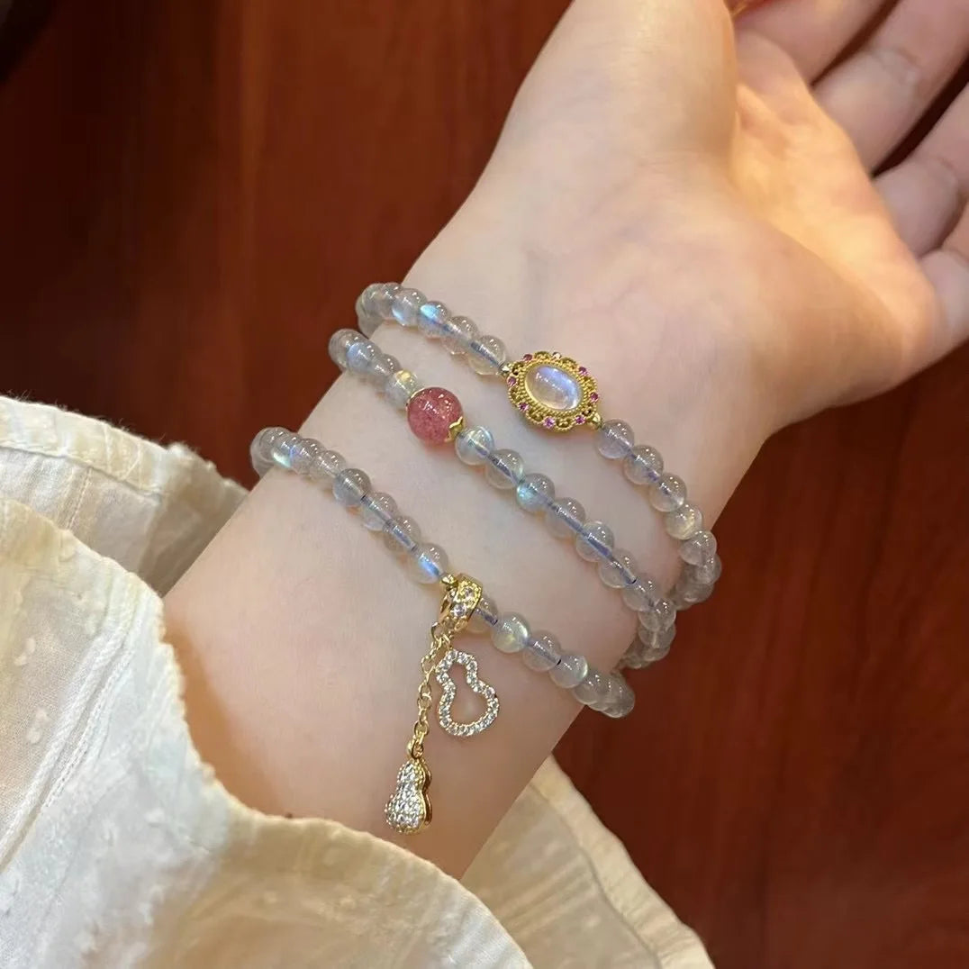 Blue Moonstone Multi-Layer Feng Shui Bracelet – Chao Style