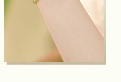 Lotus Seedpod Hetian Jade Elastic Bracelet — Vintage Student Beads