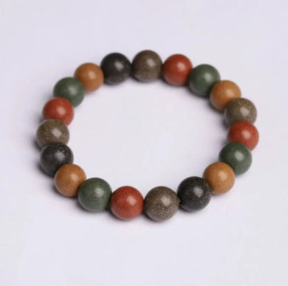 Harmony Elements 17-Bead Five-Directions Herbal Wood Buddha Bracelet
