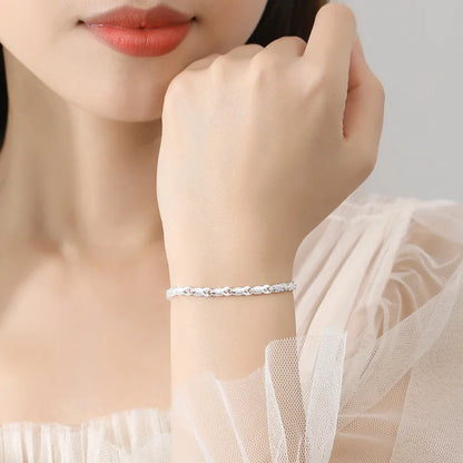 Sterling Silver Lucky Butterfly Bracelet — Vintage Feng Shui Charm