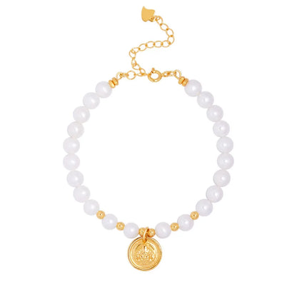 Natural White Pearl Chain Bracelet｜Feng Shui Elegance & Protection