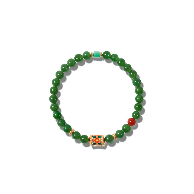 Green Translucent Bead Bracelet｜Light Luxury Party Gift